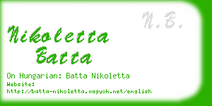 nikoletta batta business card